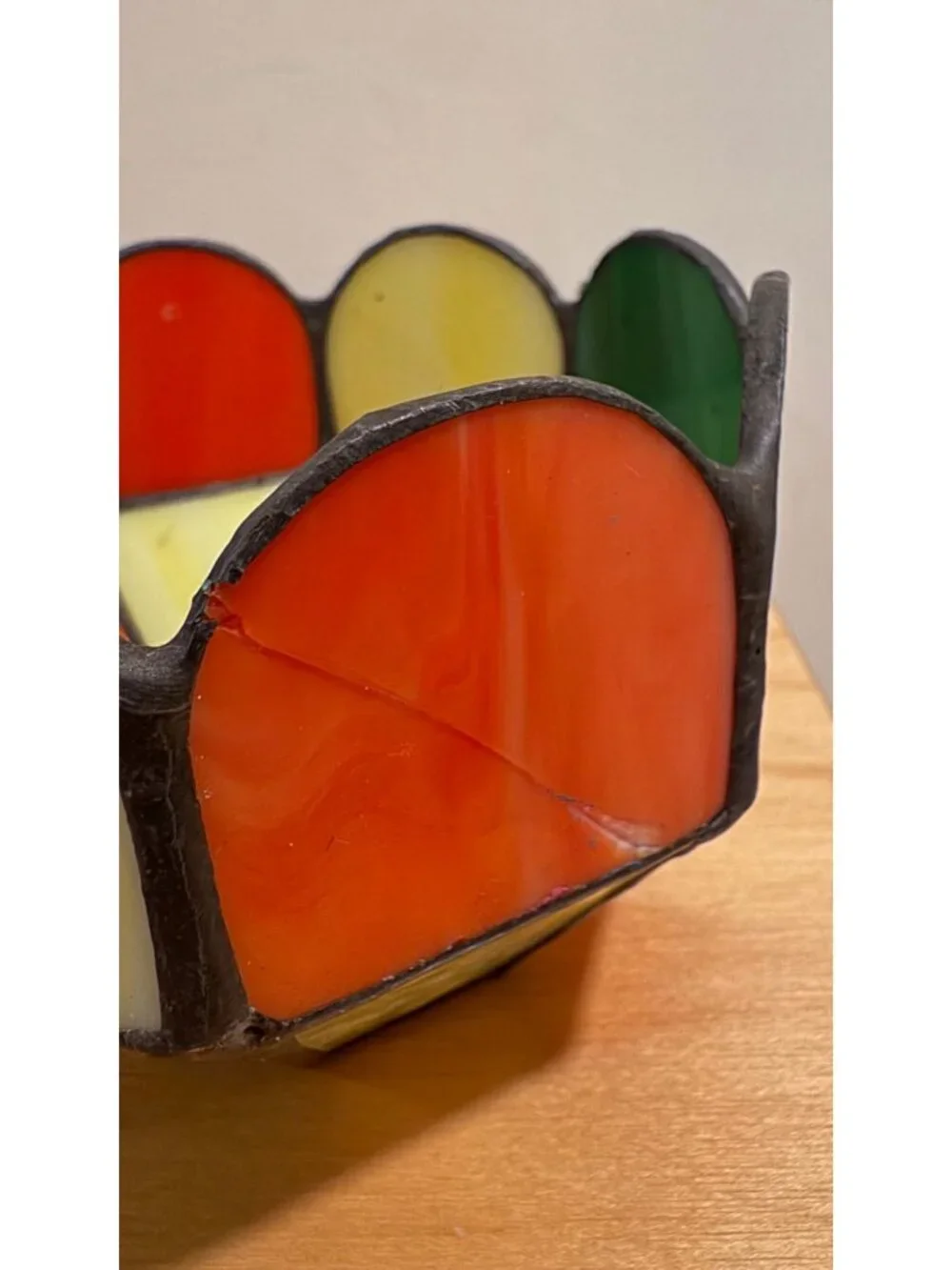 Multi-colored Stained Glass Candleholder